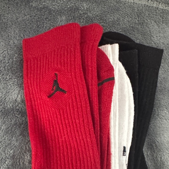 Men's Jordan Red, White, and Black Socks - Picture 2 of 5